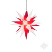 Stern A1e weiss-rot Kunststoff Herrnhuter Stern für innen mit LED